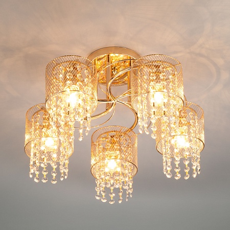 Потолочный светильник Eurosvet 30137/5 золото - фото