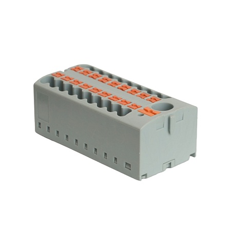 Зажим блочный (групп) для распред.тока нагрузки push-in на 18 точек, сеч 2,5 мм2,690V,41А, 1точка интегр. питание,  LD580 PTFIX 6-18/25 - фото