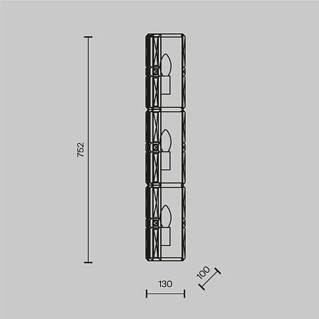 Настенный светильник (бра) Maytoni Facet MOD094WL-03G - фото