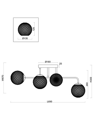Люстра Freya FR8016PL-06BBS - фото