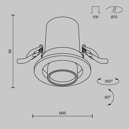 Встраиваемый светильник Technical DL045-01-10W3K-B - фото