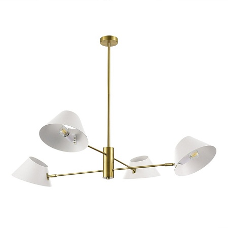 Светильник подвесной Латунь/Белый E14 4*60W SLE1253-353-04 - фото