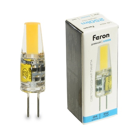 Лампа светодиодная Feron LB-424 G4 3W 12V 6400K - фото