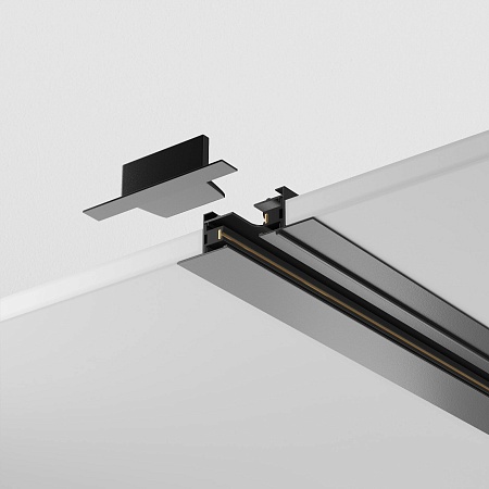 Трековая система Technical встраиваемая однофазная (220 Вольт) чёрная 300x300 TS-S-300-TR005-1-GU10-B