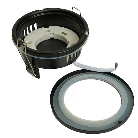 Светильник встраиваемый Feron DL544 потолочный GX53 черный IP44 - фото