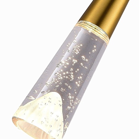 Люстра подвесная ST-Luce Золотистый/Прозрачный LED 1*3W 3000K SL6111.203.01 - фото