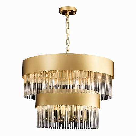 Люстра подвесная ST-Luce Золотистый/Золотистый, Прозрачный E14 9*40W SL1225.203.09 - фото