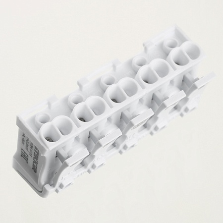 Клемма монтажная с/з STEKKER для подключения фазных проводников, 5 контактных групп (3 ввода, 3 вывода на полюс), LD294-5105 - фото