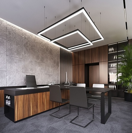 Светильник светодиодный линейный Feron AL4020 IP20 12W 4000К, рассеиватель матовый в алюминиевом корпусе, черный 590*50*55мм серия MattLine - фото