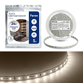 Светодиодная LED лента Feron LS500, 60SMD(2835)/м 6Вт/м 24V 5000*8*1.22мм 4000К IP20