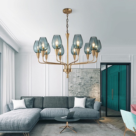 Подвесная Дизайнерская Люстра Viola 6 Прозрачный Imperiumloft 179882-26 - фото