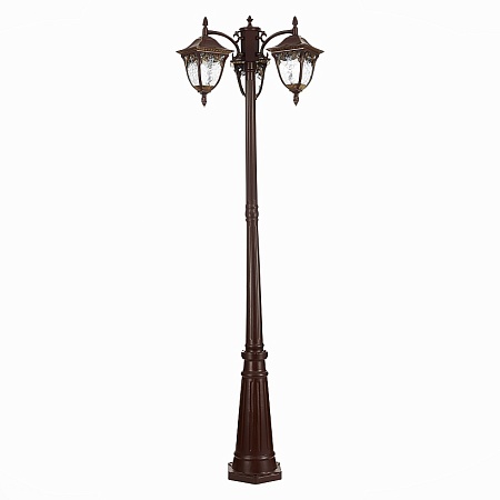 Светильник уличный наземный ST-Luce Кофейный/Кофейный, Прозрачный E27 3*60W SL083.705.03 - фото