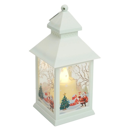 Световая фигура Свеча "Рождество" 1LED (батарейки в компл), 13,5см, белый, LT129 - фото