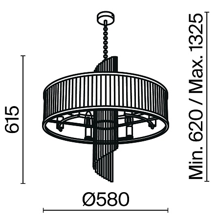 Подвесной светильник Maytoni MOD174PL-06G - фото