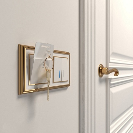 Электронный карточный выключатель белый WL01-01-03 - фото