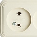 Розетка 2-местная с/з STEKKER, PST16-31-20 (RA 16-238-БЖ), пластик АВС, 250В, 16А, IP20, слоновая кость - фото
