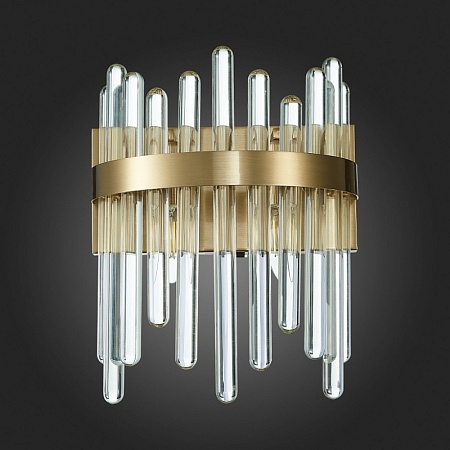 Бра ST-Luce Латунь/Латунь, Прозрачный E14 2*40W SL1167.301.02 - фото