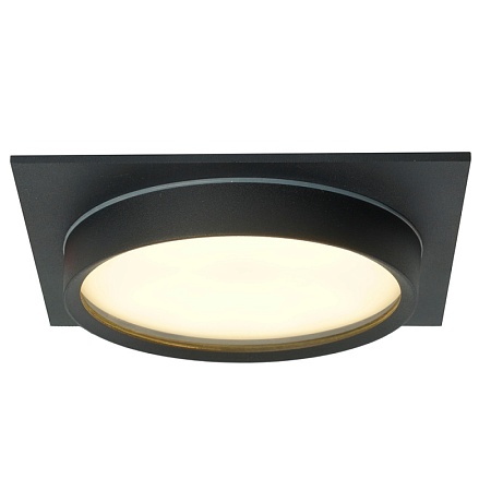 Светильник встраиваемый Feron DL705 потолочный GX70 черный квадрат IP44 - фото