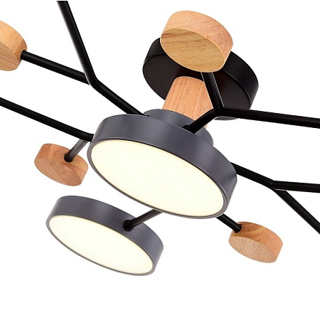 Светильник потолочный Серый/Серый LED 6*12W 3000K/4500K/6000K SLE6006-702-06 - фото