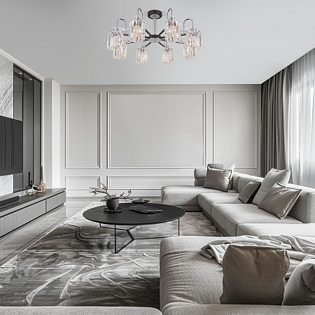 Потолочный светильник Eurosvet 70090/8 графит - фото