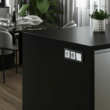 Выключатель двухклавишный с подсветкой белый матовый W1120161 - фото