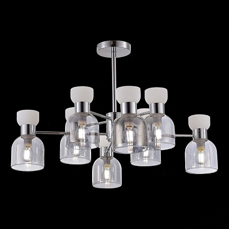 Светильник потолочный Хром/Белый, Дымчатый E14 8*40W SLE1045-102-08 - фото