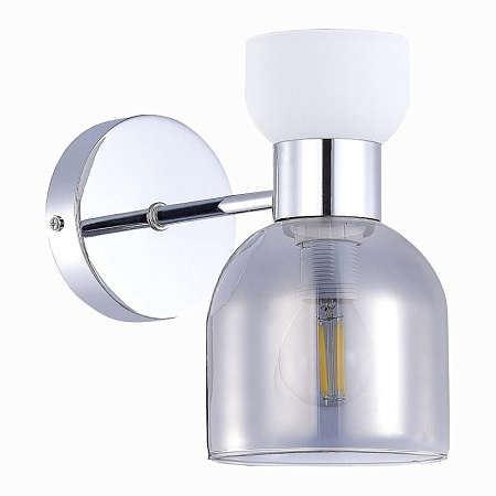 Светильник настенный Хром/Белый, Дымчатый E14 1*40W SLE1045-101-01 - фото
