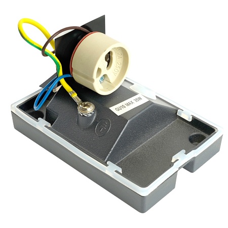 Светильник садово-парковый Feron DH014,на стену, GU10 230V, серый - фото