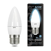 Светодиодная лампа Gauss Свеча 6,5W 550Lm 4100K E27 103102207