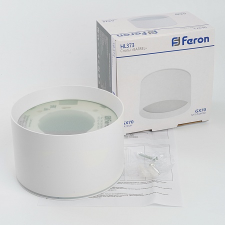 Светильник потолочный Feron HL373 25W, 230V, GX70, белый - фото