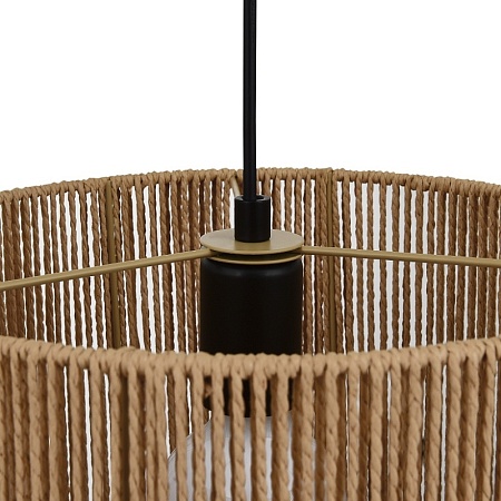 Светильник подвесной бежевый/черный E27 1*40W SLE6024-603-01 - фото