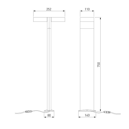 Ландшафтный поворотный светильник Twin 3000K IP54 35170/F черный Elektrostandard - фото