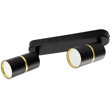 Светильник Feron ML1862 ZEN настенно-потолочный под лампу  GU10, чёрный, золото - фото