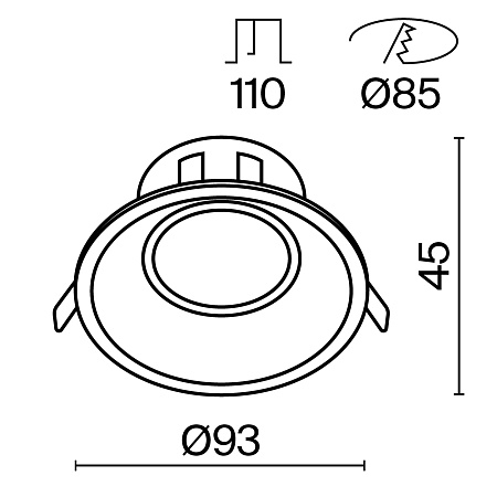 Встраиваемый светильник Technical DL028-2-01B - фото