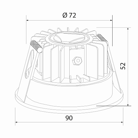 Встраиваемый точечный светильник IP54 35126/U белый Elektrostandard - фото
