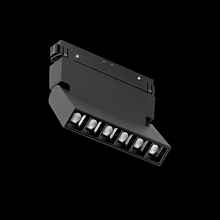 Магнитный трековый светильник Черный LED 1*6W 3000K 532Lm Ra>80 36° IP20 L120xW22xH108 ST364.436.06 - фото