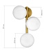 Светильник настенный Золотистый/Белый E27 3*60W SLE1191-201-03 - фото