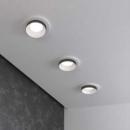 Встраиваемый точечный светильник 113 MR16 белый/черный Elektrostandard - фото