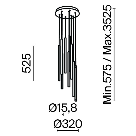 Подвесной светильник Maytoni Light stick MOD236PL-L54B3K - фото