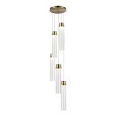 Светильник подвесной ST-Luce Латунь/Прозрачный LED 5*12W 4000K SL6236.303.05