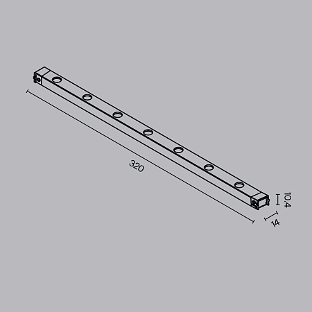 Трековая система Technical встраиваемая низковольтная (48 Вольт) чёрная 200x200 TS-P-200-TR174-1-12WTW-M-B