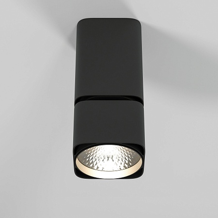 Светильник потолочный поворотный светодиодный Cubus 10W 4000K чёрный 25043/LED Elektrostandard - фото