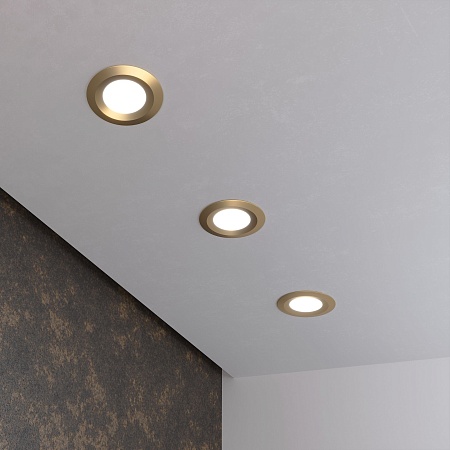 Встраиваемый точечный светильник 110 MR16 золотой Elektrostandard - фото