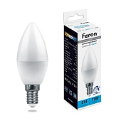Лампа светодиодная диммируемая Feron LB-771 Свеча E14 11W 230V 6400K