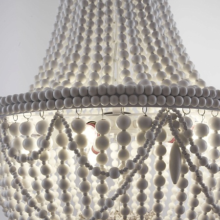 Люстра Rh Anselme White Wood Large Chandelier Imperiumloft 84548-22 - фото