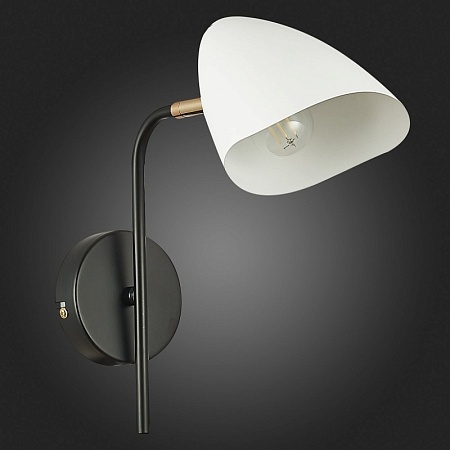 Светильник настенный Черный, Золотой/Белый E14 1*40W SLE103601-01 - фото