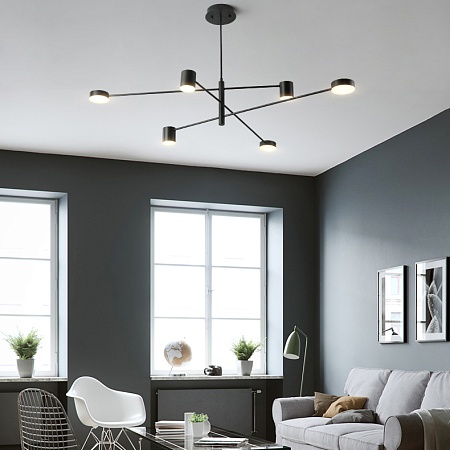Люстра Motvikt Black 6 Imperiumloft 189814-26 - фото