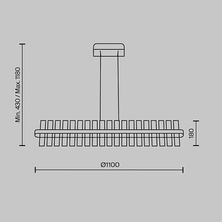 Подвесной светильник Maytoni Mirage MOD173PL-L48BS3K - фото