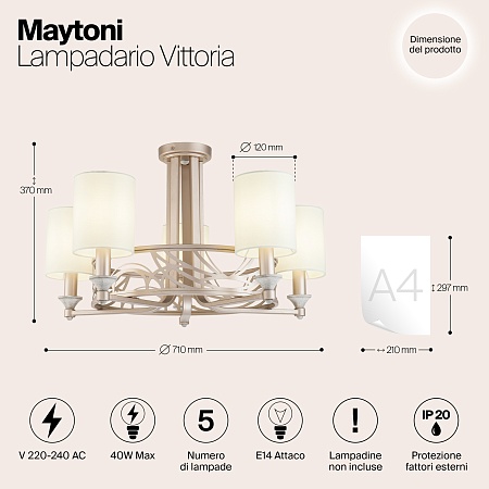 Люстра Maytoni H004CL-05BG - фото