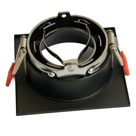 Светильник встраиваемый Feron DL3112 потолочный MR16 G5.3  черный + черный хром - фото